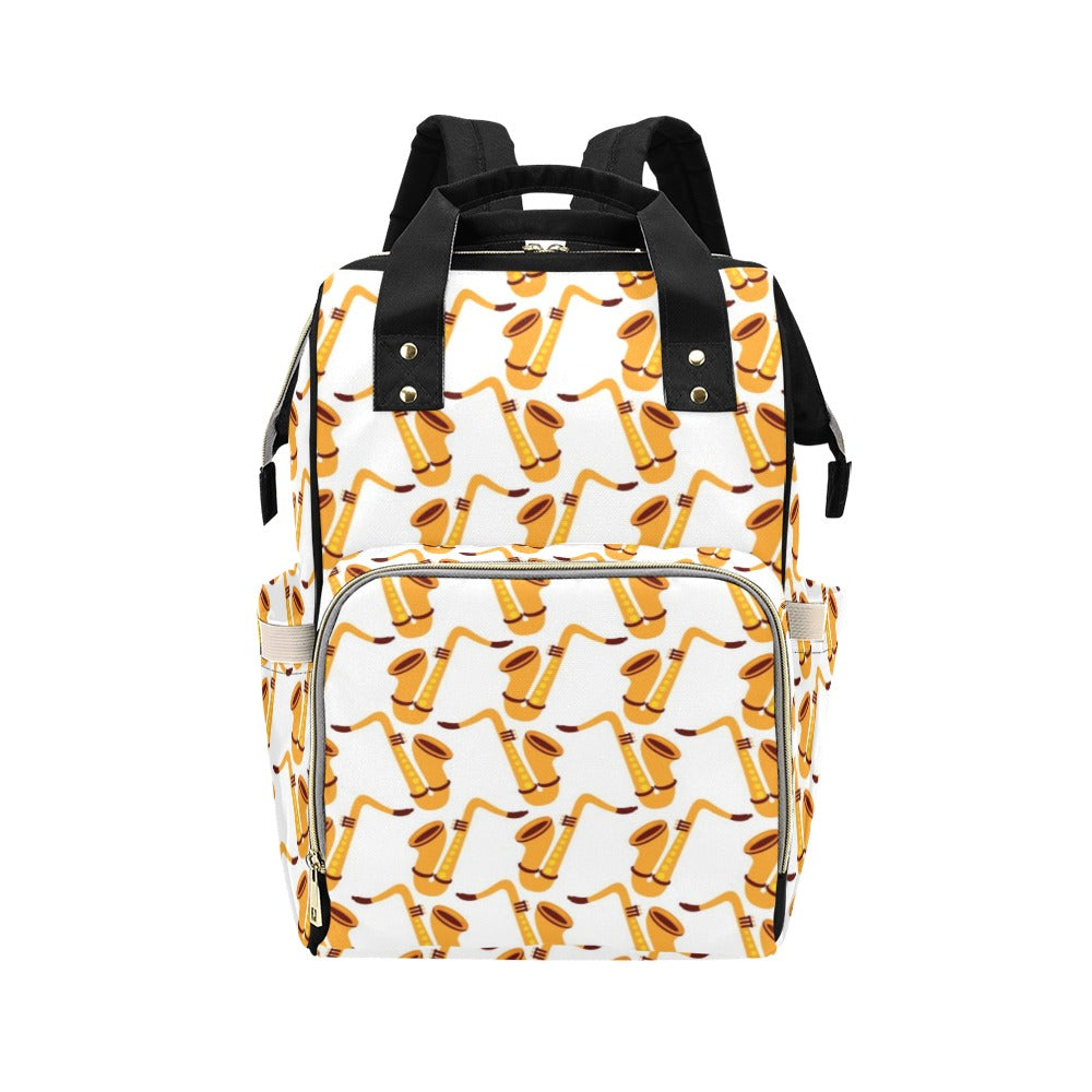 Saxophone Print Design LKS404 Diaper Bag Backpack