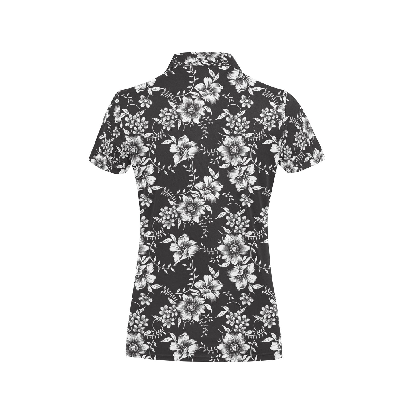 Gerberas Pattern Print Design GB02 Women's Polo Shirt