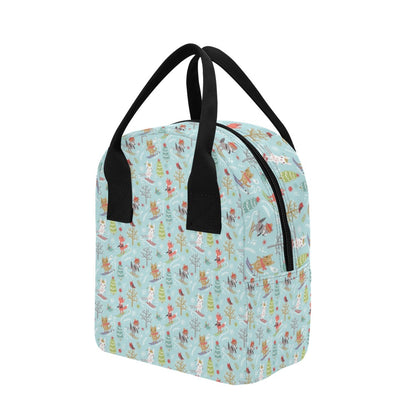 Ski Fox Cute Print Design LKS303 Insulated Lunch Bag