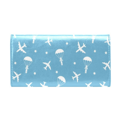 Skydiver Print Design LKS303 Women's Trifold Wallet