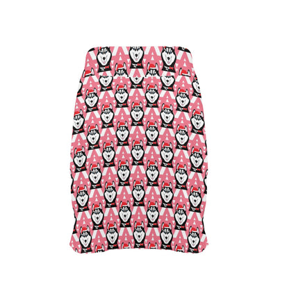 Siberian Huskies Christmas Themed Print Design LKS302 17" Golf & Pickleball Skort with Pockets