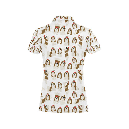 Shih Tzu Print Design LKS302 Women's Polo Shirt