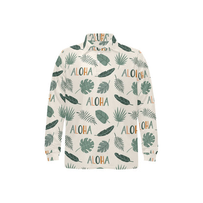 Aloha Hawaii Pattern Print Design 05 Long Sleeve Polo Shirt For Men's