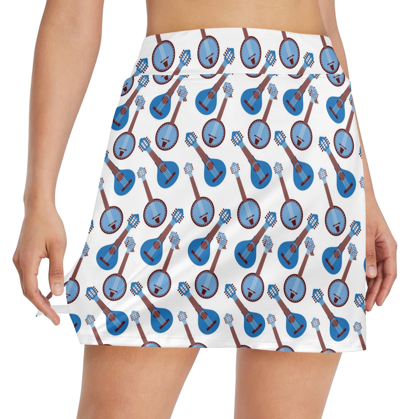Banjo Print Design LKS401 17" Golf & Pickleball Skort with Pockets