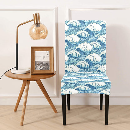 Wave Japan Style Print Design LKS304 Dining Chair Slipcover