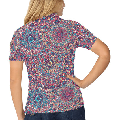 Boho Pattern Print Design 05 Women's Polo Shirt