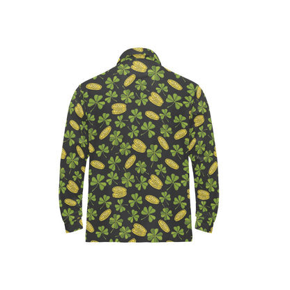 St Patricks Day Print Design LKS305 Long Sleeve Polo Shirt For Men's
