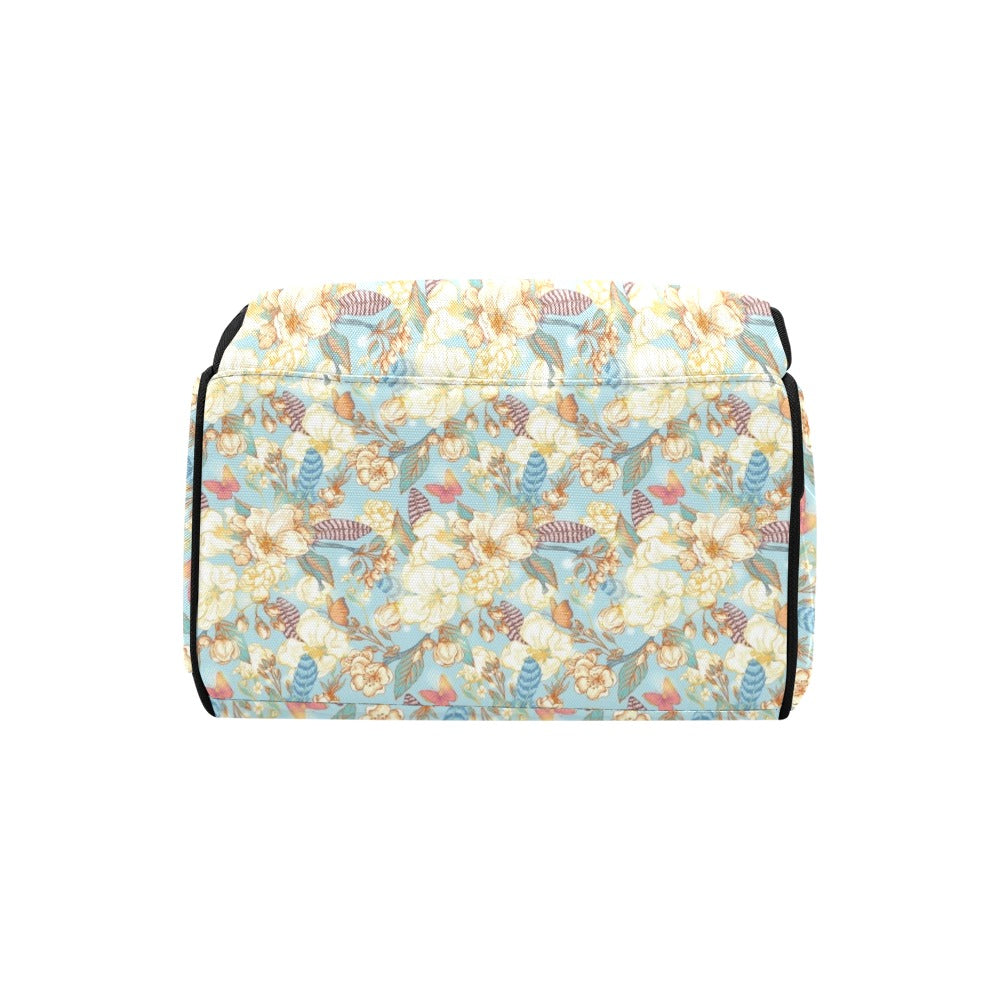 Summer Floral Print Design LKS302 Diaper Bag Backpack