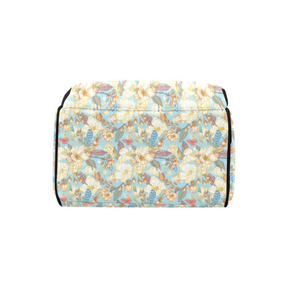 Summer Floral Print Design LKS302 Diaper Bag Backpack