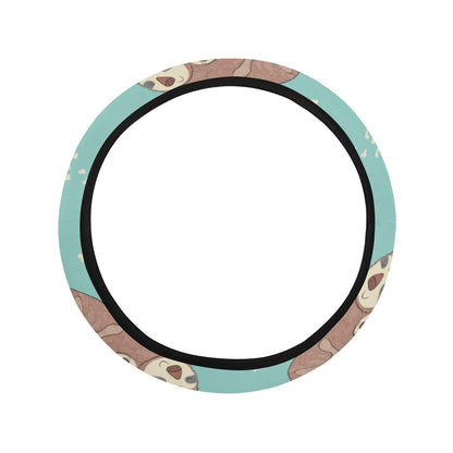 Sloth Print Design LKS302 Steering Wheel Cover with Elastic Edge