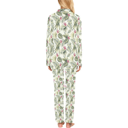 Bird Of Paradise Pattern Print Design 04 Women's Long Pajama Set