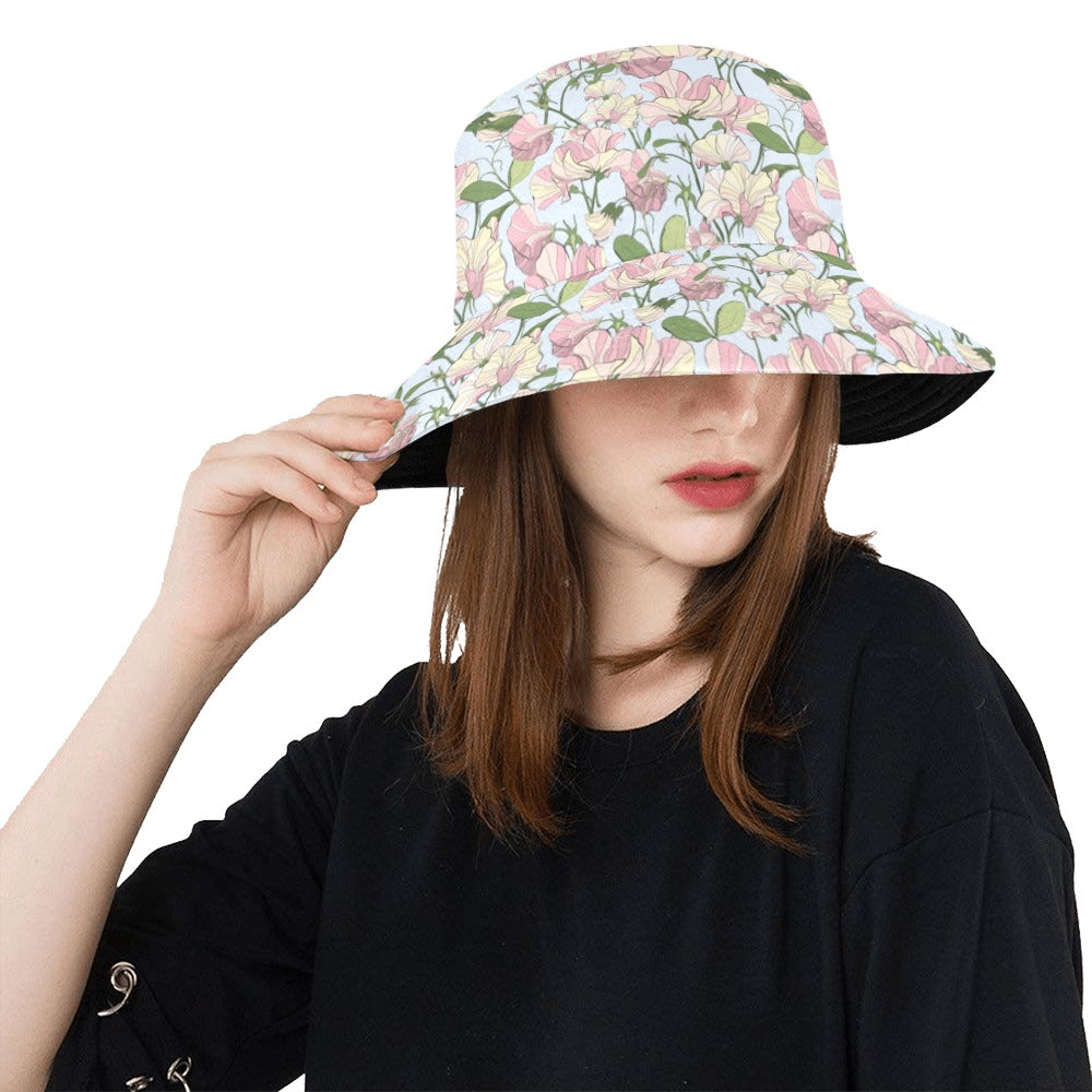 Sweet Pea Print Design LKS304 Unisex Bucket Hat