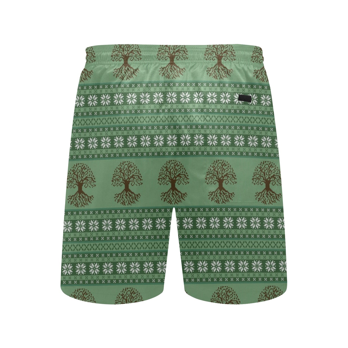 Tree Of Life Knit Style Print Design LKS301 Men's Swim Trunks Beach Shorts