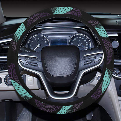 Tribal Pattern Print Design LKS3010 Steering Wheel Cover with Elastic Edge