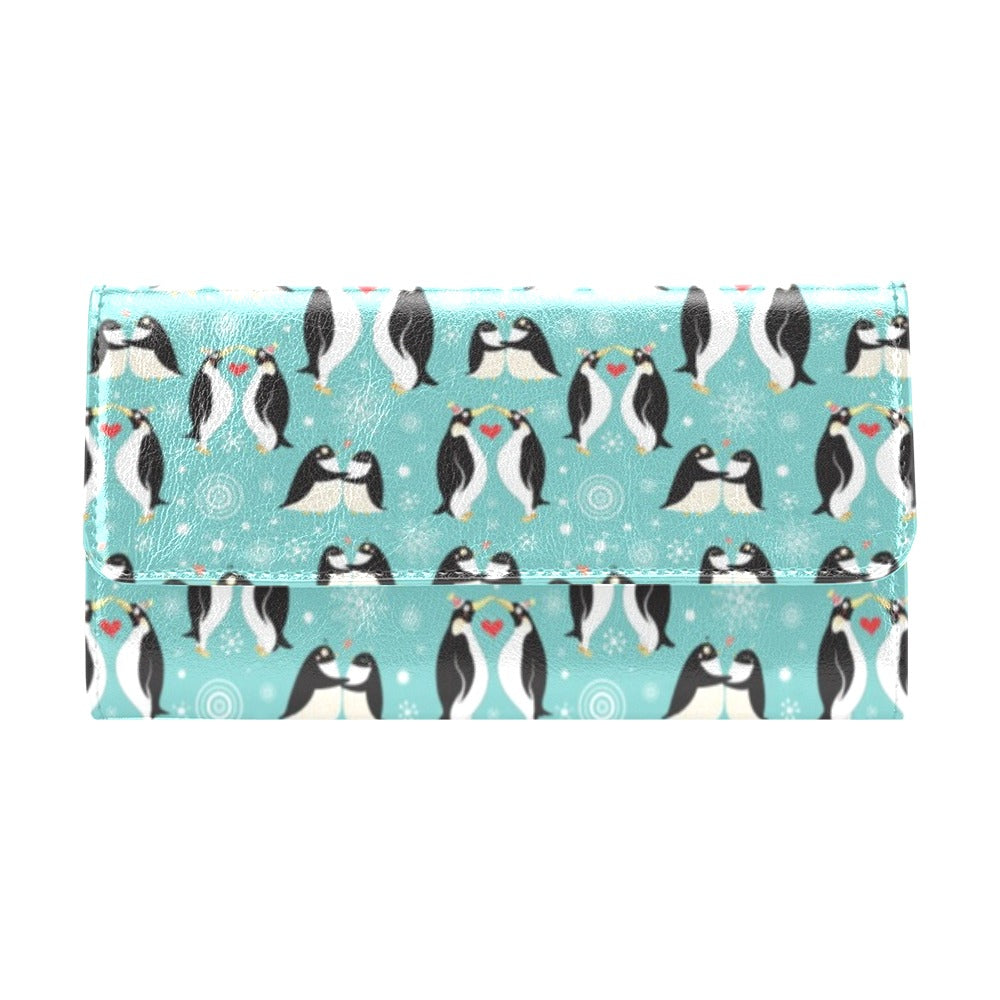 Penguin Love Print Women's Trifold Wallet