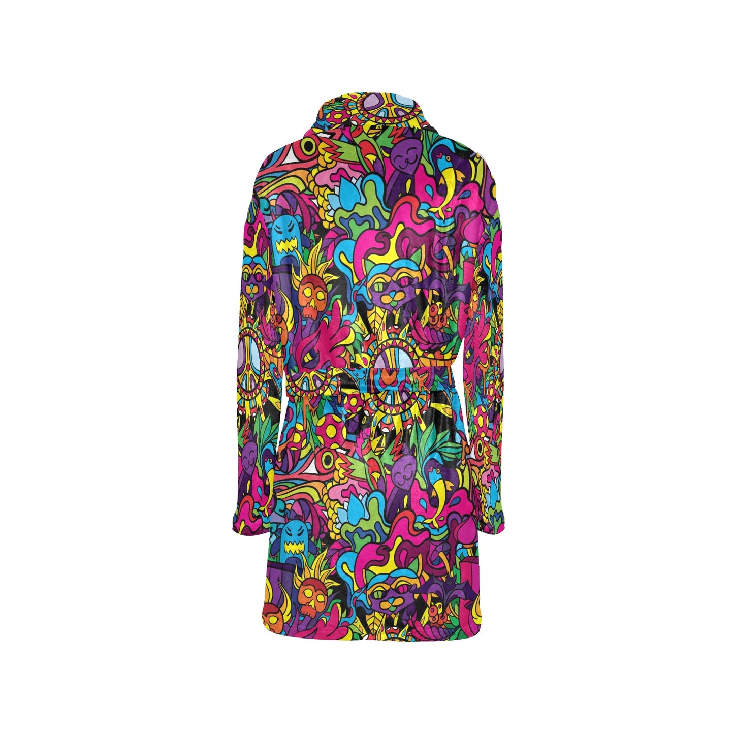 Trippy Print Design LKS304 Women's Fleece Robe
