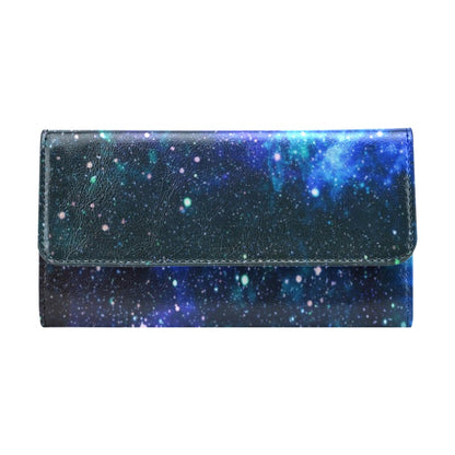 Galaxy Stardust Planet Space Print Women's Trifold Wallet