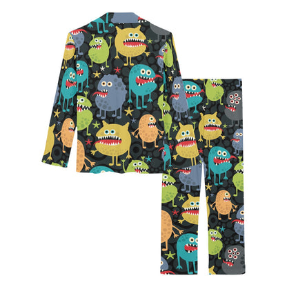 Monster Pattern Print Design 01 Women's Long Pajama Set