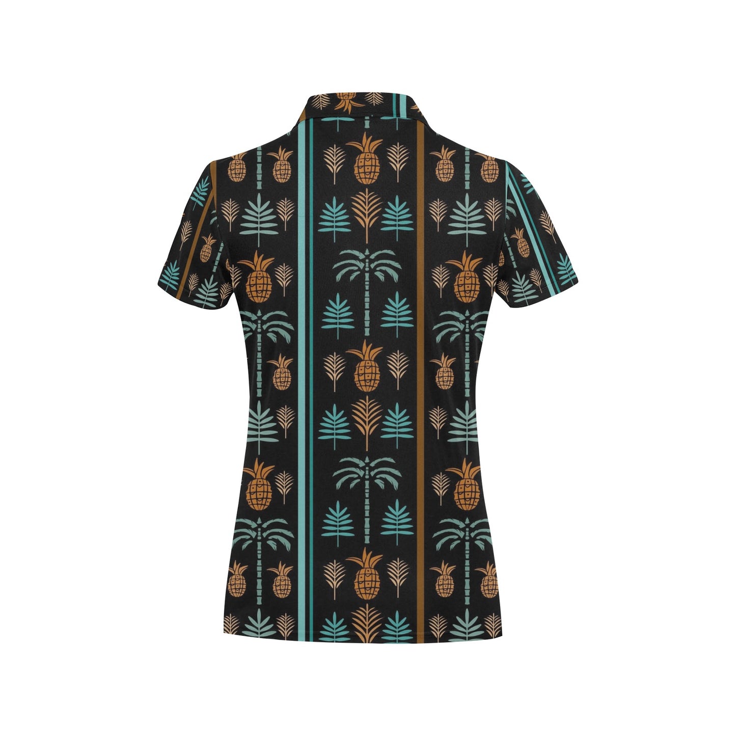 Hawaiian Themed Pattern Print Design H023 Women's Polo Shirt