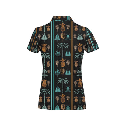 Hawaiian Themed Pattern Print Design H023 Women's Polo Shirt
