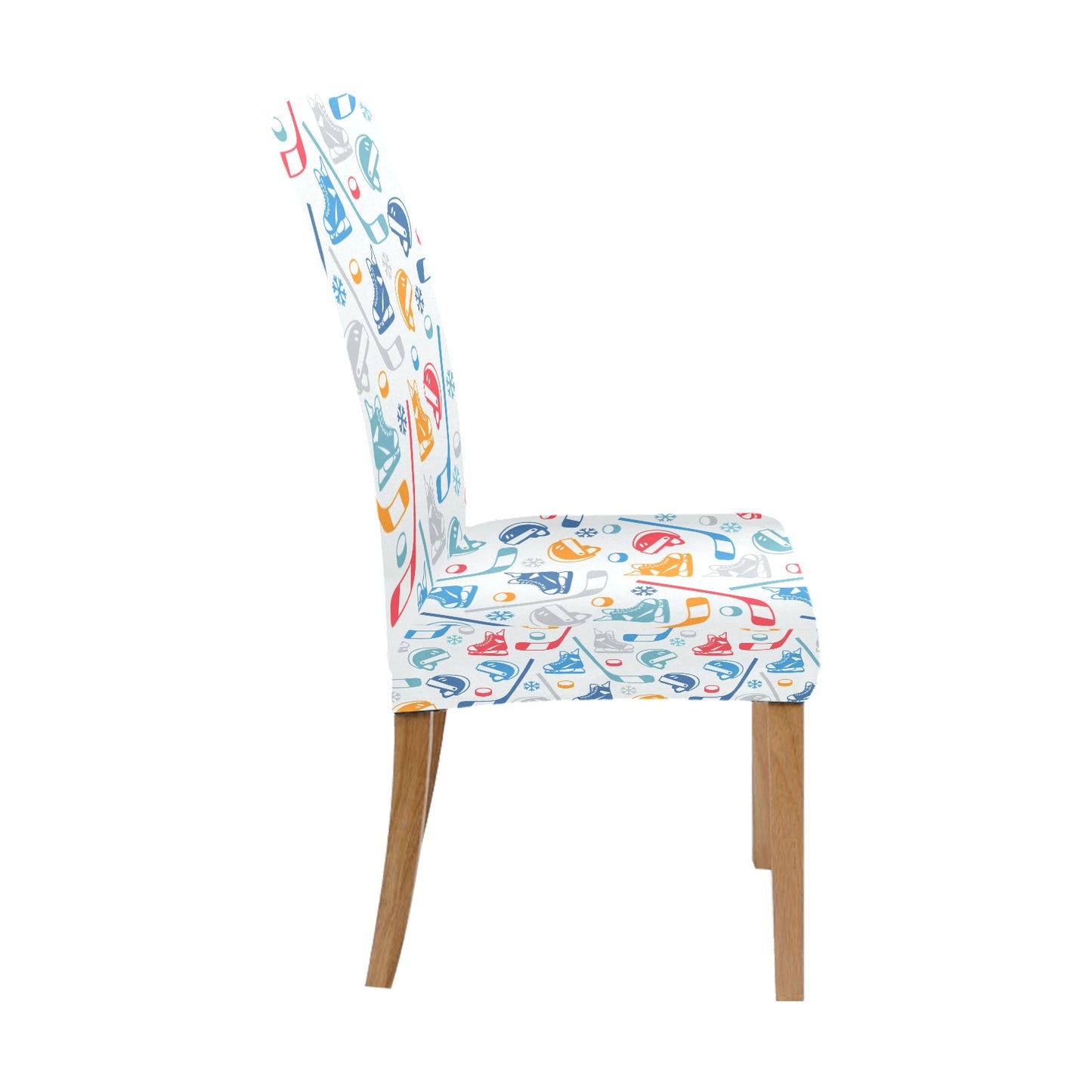 Hockey Equipment Print Design LKS301 Dining Chair Slipcover