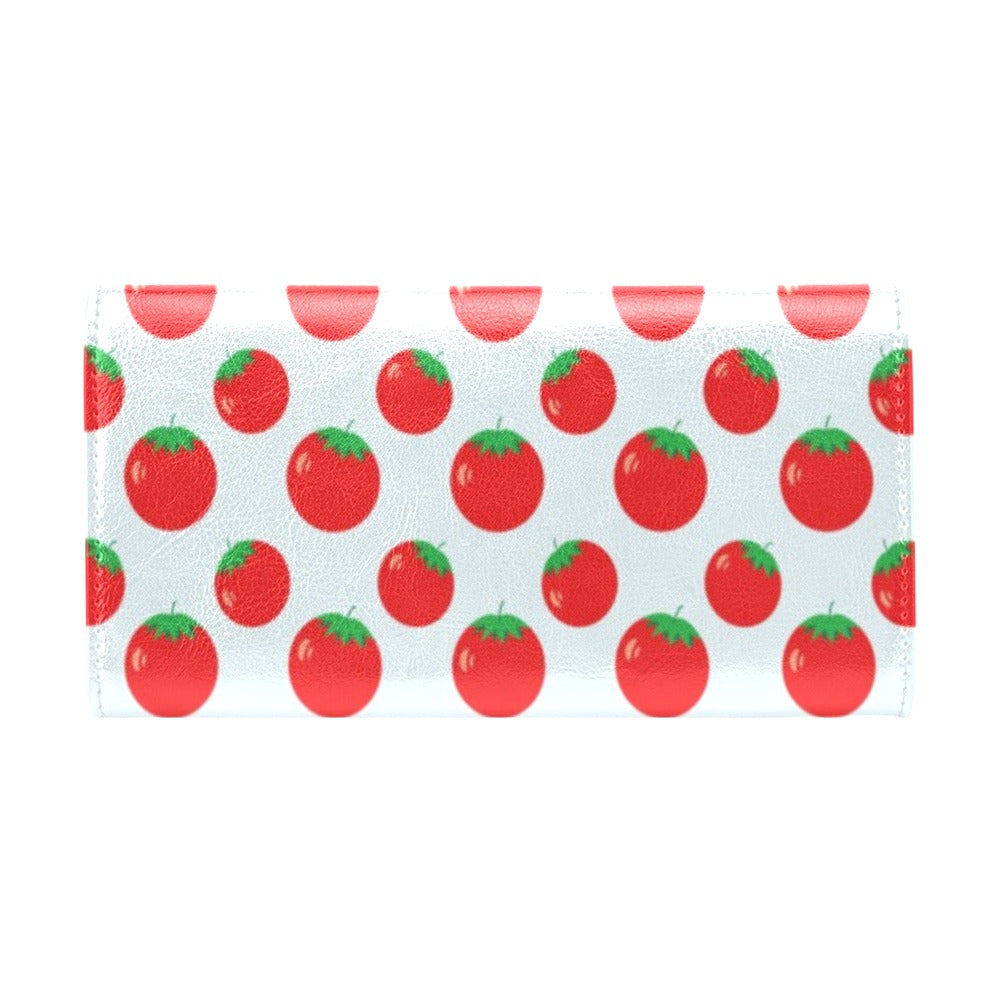 Tomato Print Design LKS307 Women's Trifold Wallet