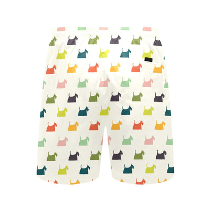 Scottish Terriers Print Design LKS305 Men's Swim Trunks Beach Shorts