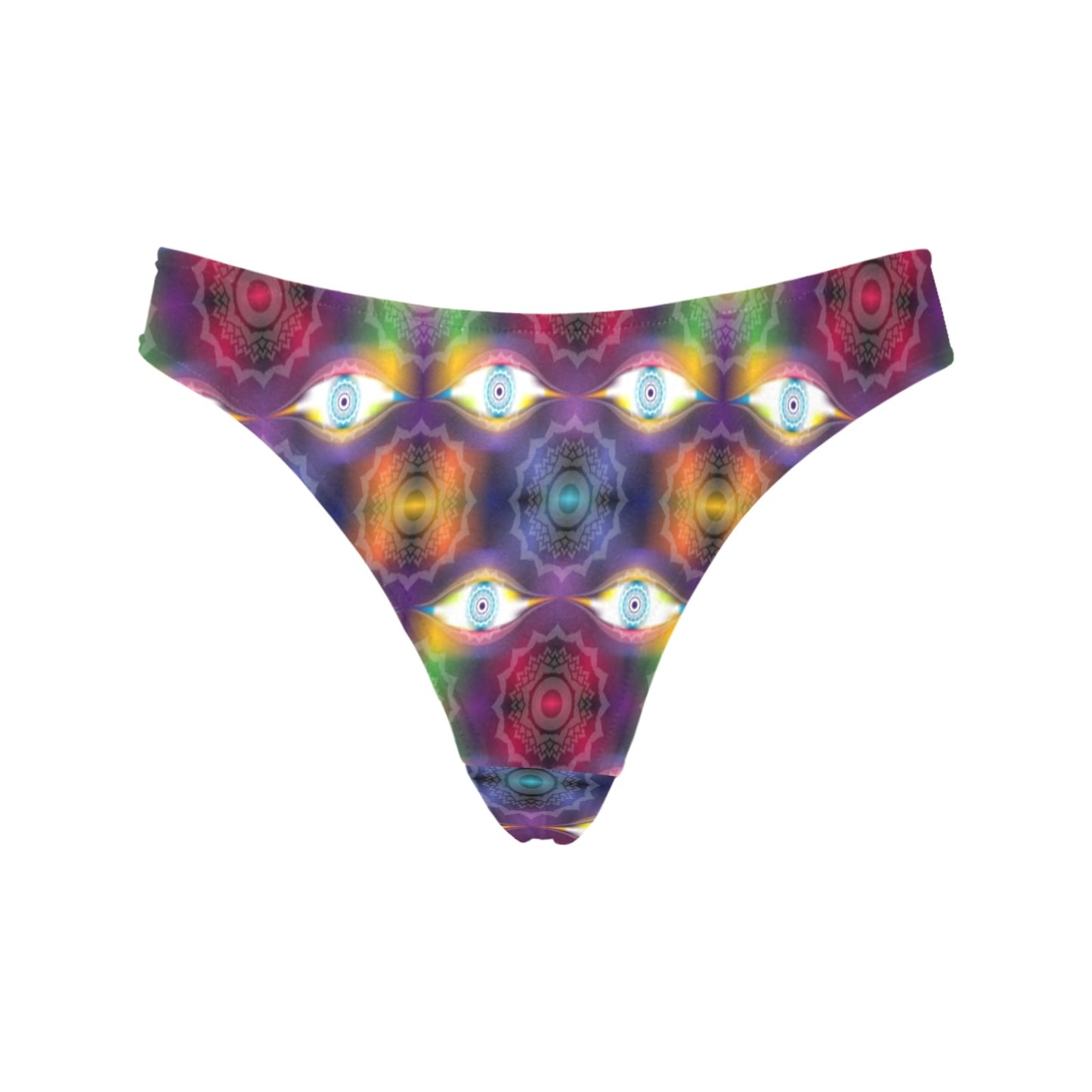Chakra Eye Print Pattern Women's Thongs