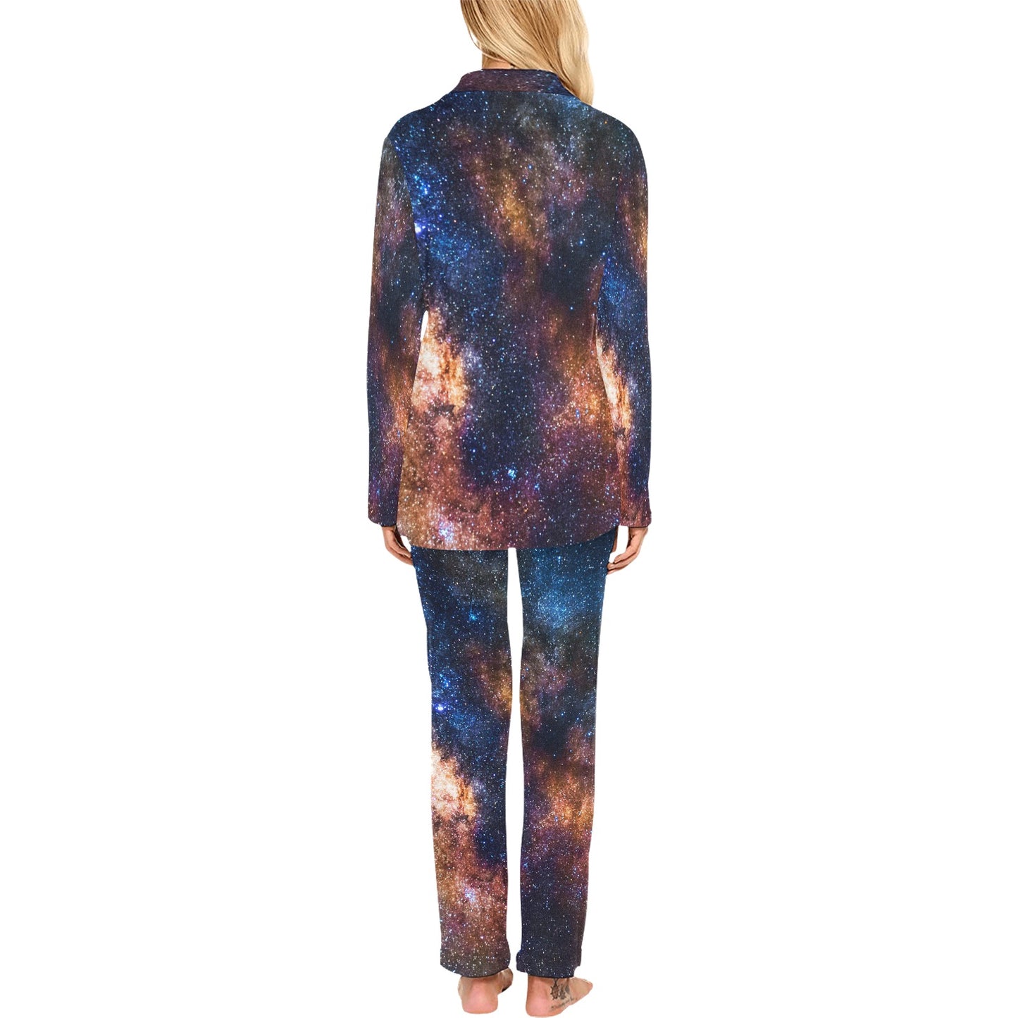 Celestial Milky way Galaxy Women's Long Pajama Set
