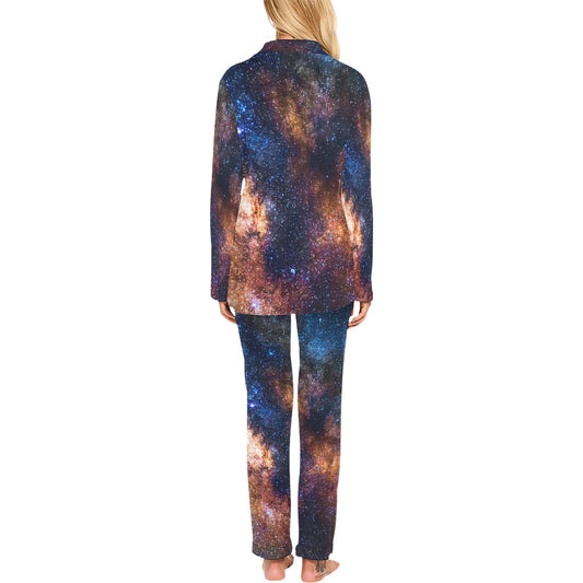 Celestial Milky way Galaxy Women's Long Pajama Set