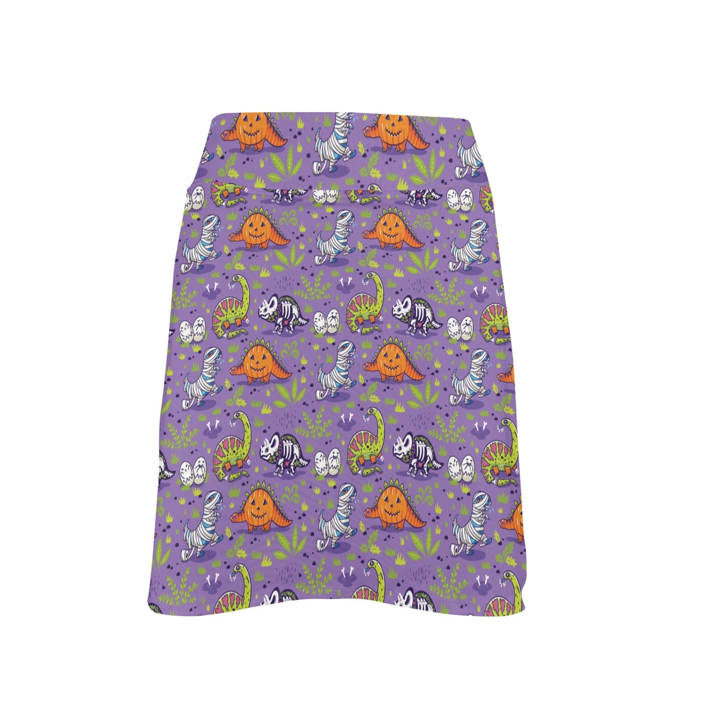 Zombie Dinosaur Print Design LKS302 17" Golf & Pickleball Skort with Pockets