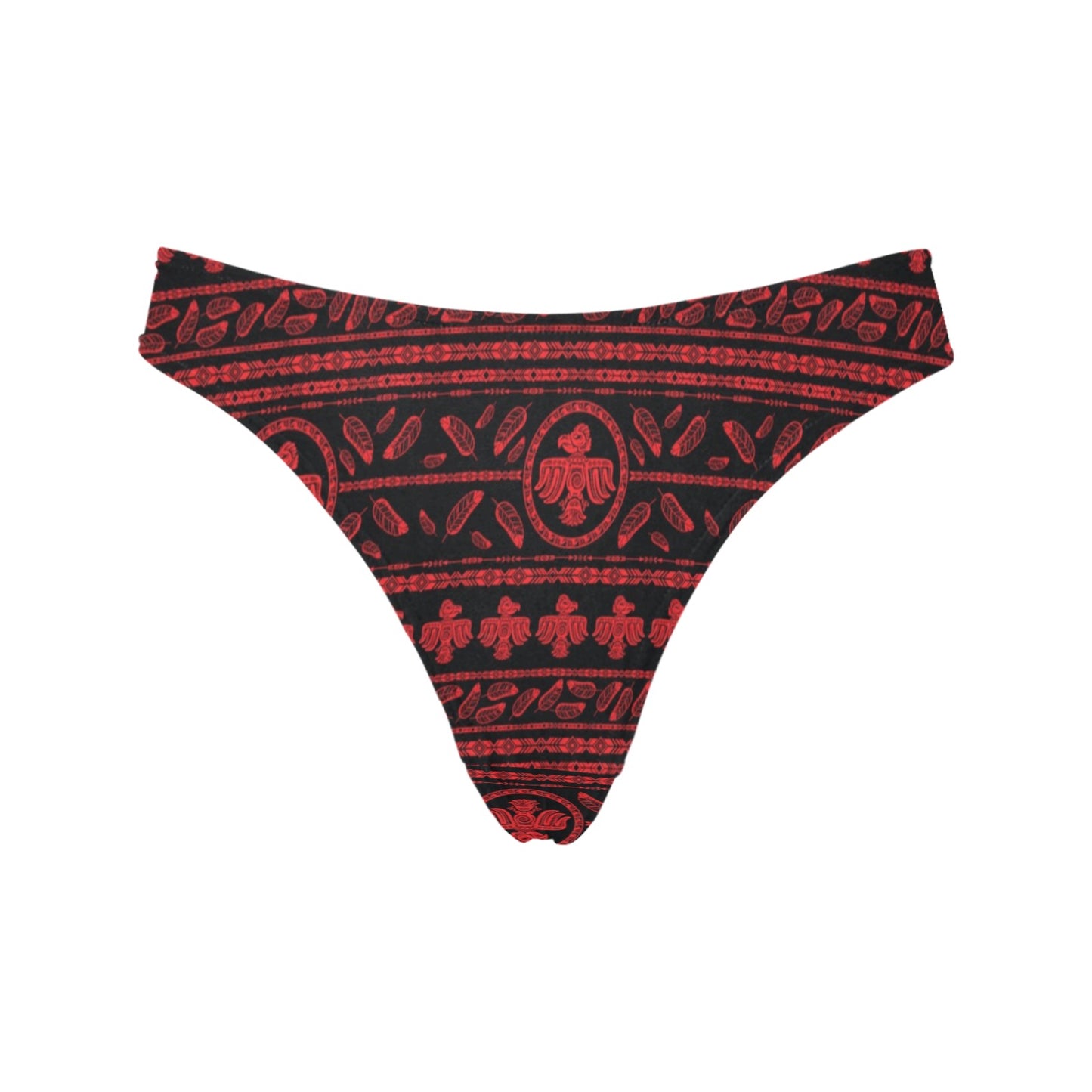 Native American Eagle Themed Print Women's Thongs