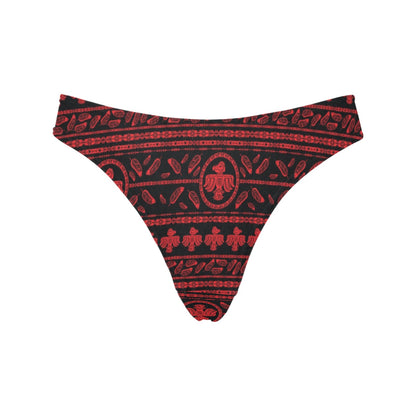 Native American Eagle Themed Print Women's Thongs