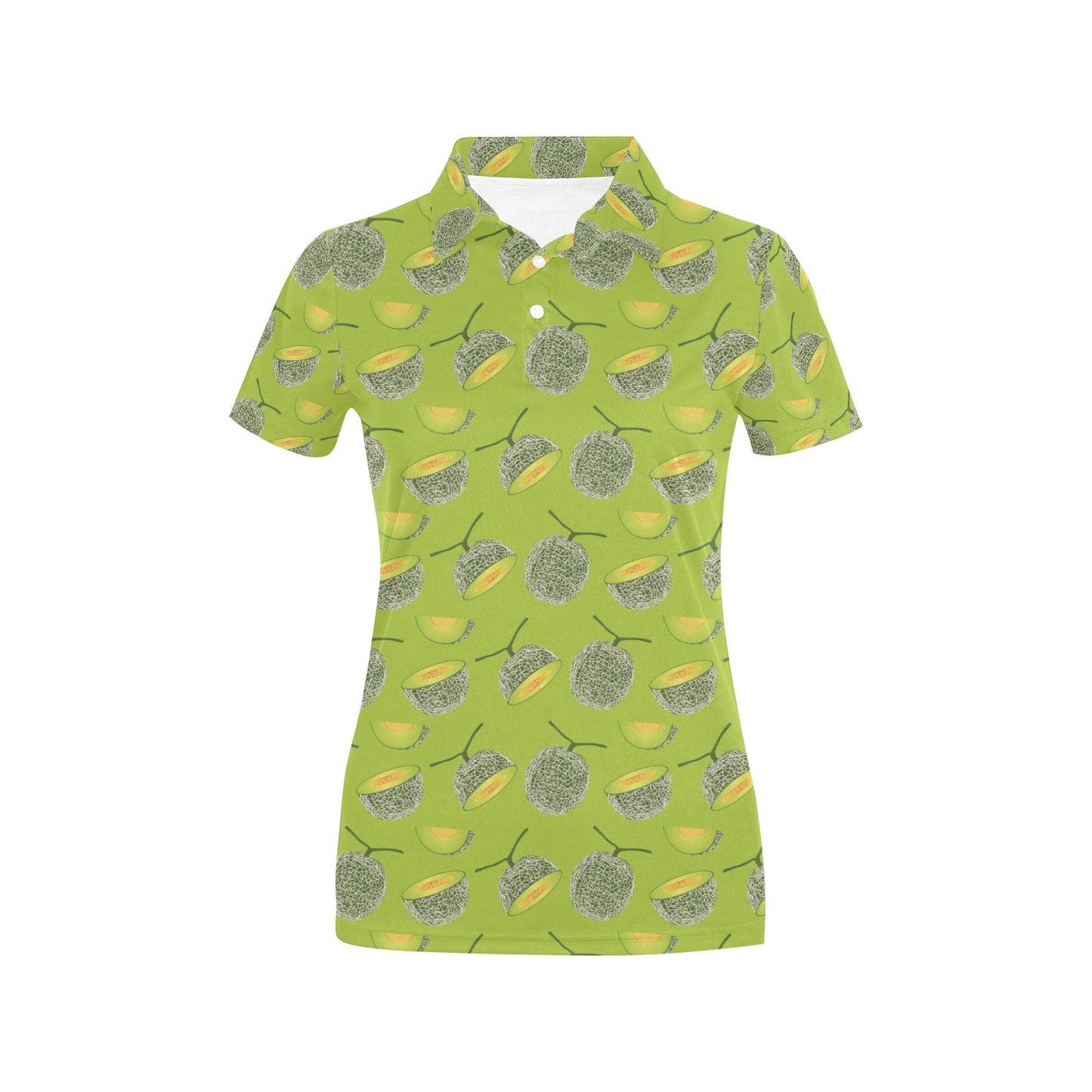 Cantaloupe Pattern Print Design 03 Women's Polo Shirt