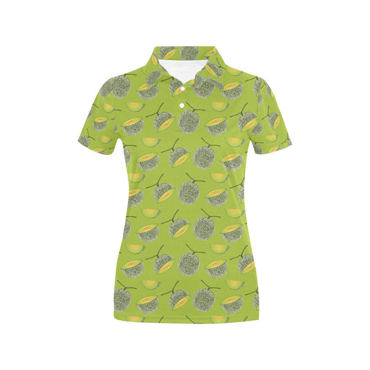 Cantaloupe Pattern Print Design 03 Women's Polo Shirt