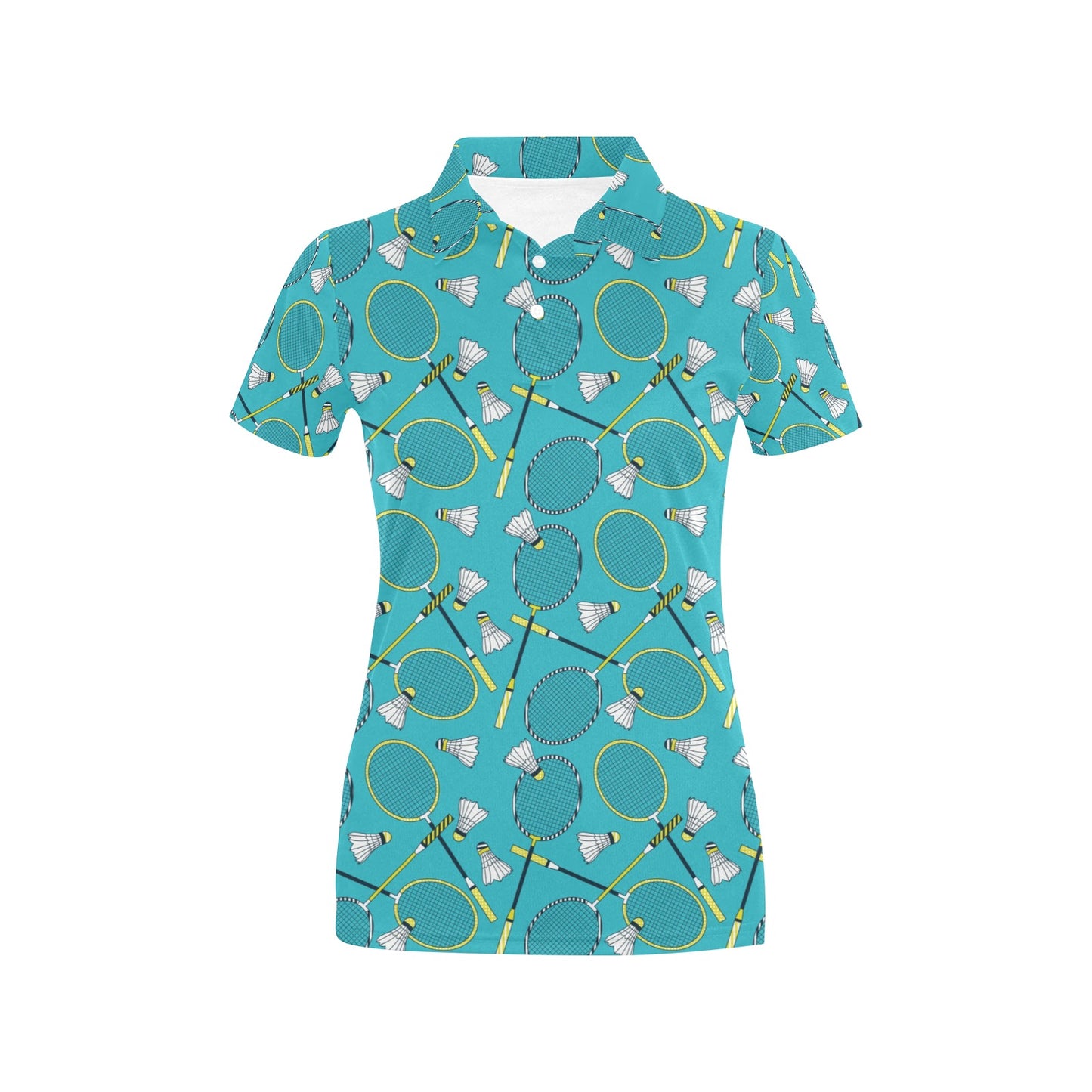 Badminton Pattern Print Design 06 Women's Polo Shirt