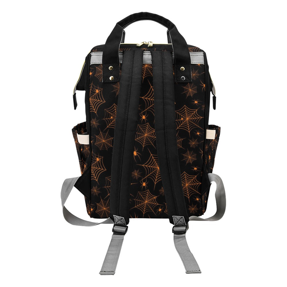 Spider Web Print Design LKS306 Diaper Bag Backpack