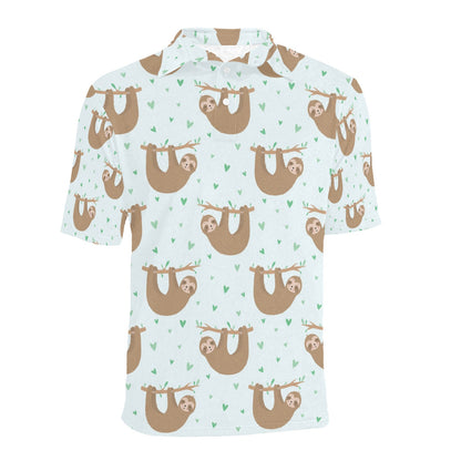 Sloth Print Design LKS308 Men Polo Shirt