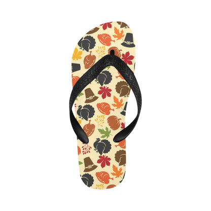 Thanksgiving Print Design LKS303 Flip Flops