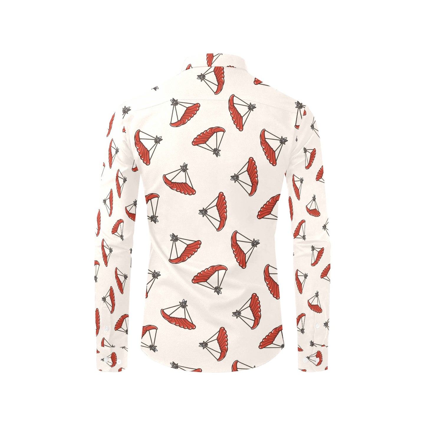 Skydiver Print Design LKS302 Men's Long Sleeve Dress Shirt