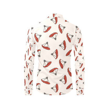Skydiver Print Design LKS302 Men's Long Sleeve Dress Shirt