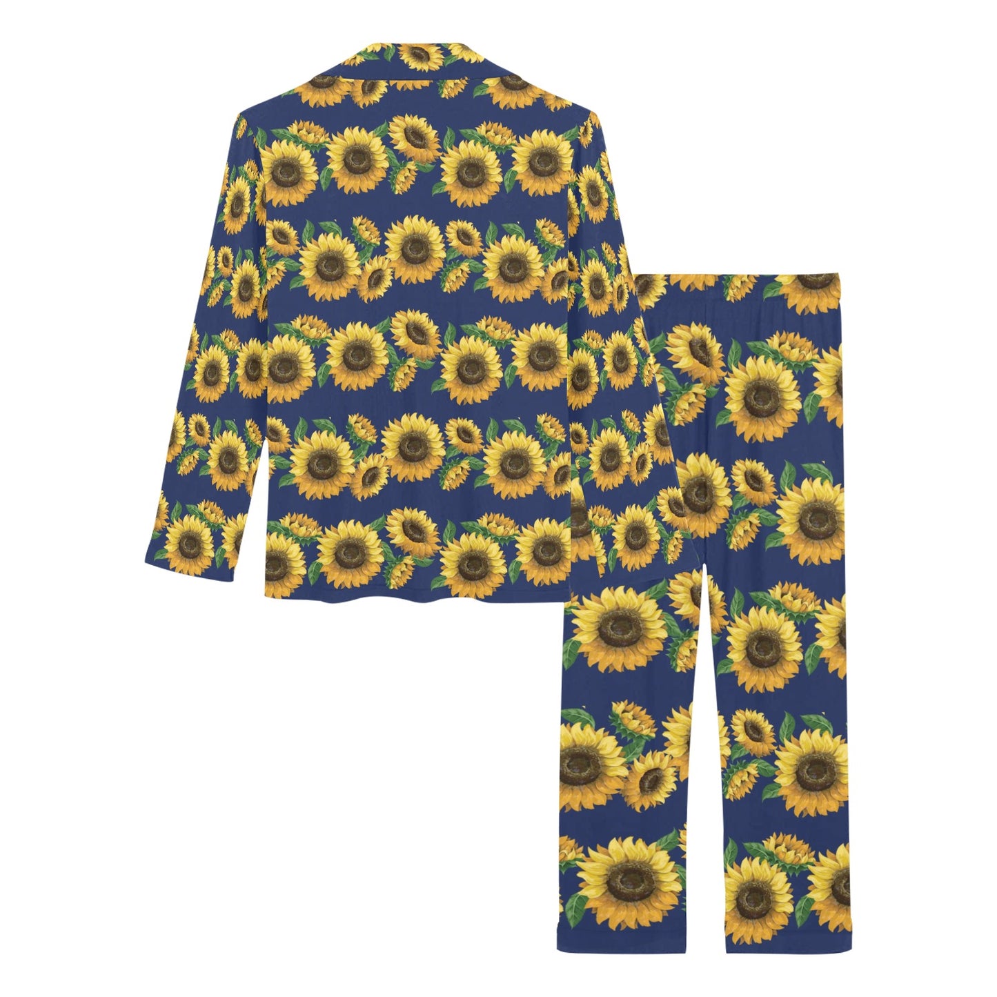 Sunflower Print Design LKS307 Women's Long Pajama Set
