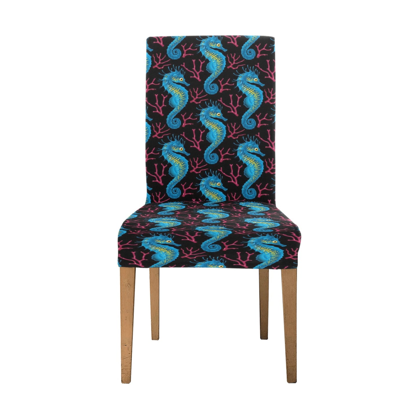 SeaHorse Print Design LKS401 Dining Chair Slipcover