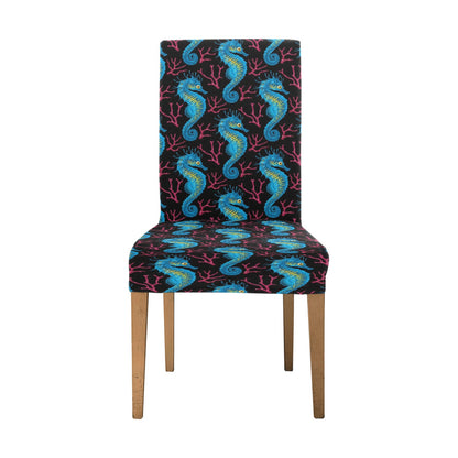 SeaHorse Print Design LKS401 Dining Chair Slipcover