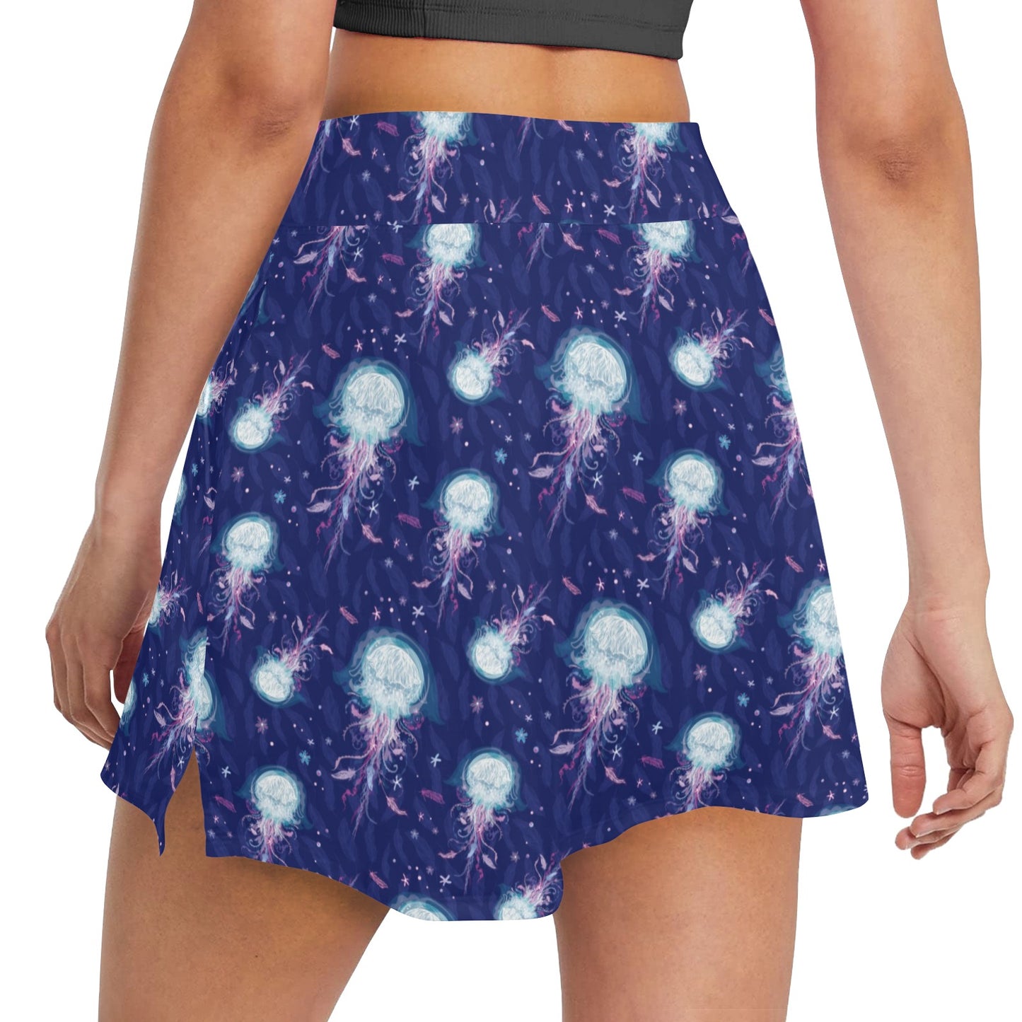 Jellyfish Cute Design 17" Golf & Pickleball Skort with Pockets