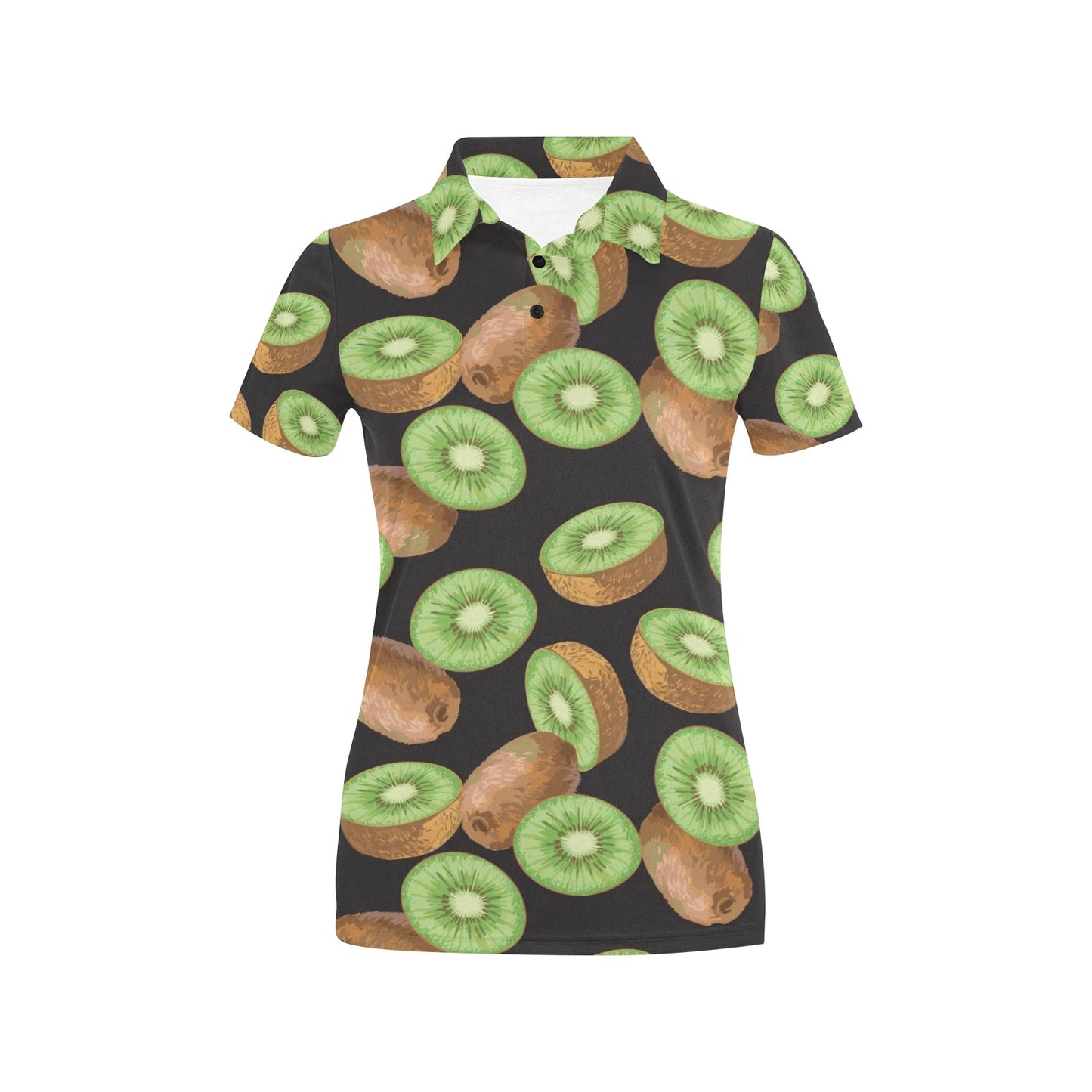 Kiwi Pattern Print Design KW03 Women's Polo Shirt