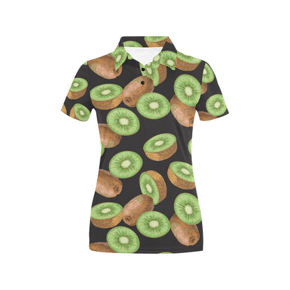 Kiwi Pattern Print Design KW03 Women's Polo Shirt
