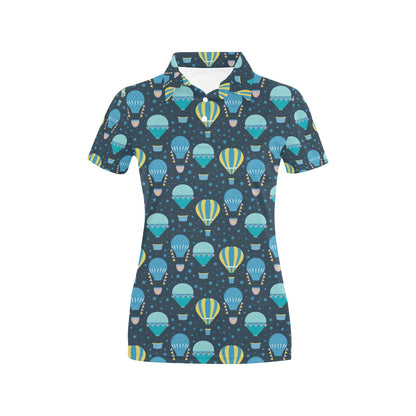 Ballon Pattern Print Design 06 Women's Polo Shirt