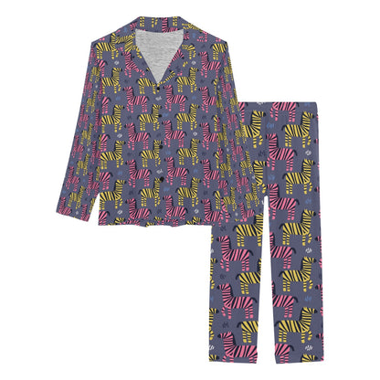 Zebra Print Design LKS303 Women's Long Pajama Set
