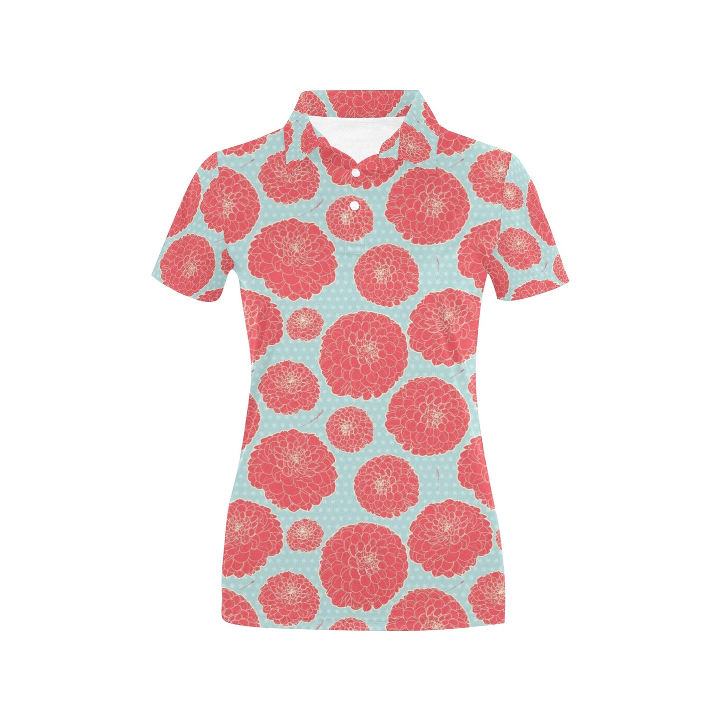 Marigold Pattern Print Design MR03 Women's Polo Shirt